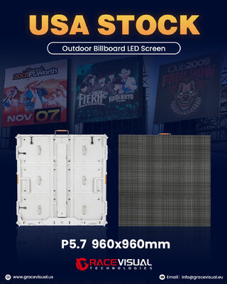 OA Series P5.7 Outdoor Billboard LED Display: All-White Shell, Dual Maintenance – In-Stock In US Warehouse