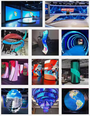 Настраиваемые P4 Curved LED Video Wall Внутренние привлекательные рекламные светодиодные экраны