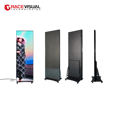 IP-серия Indoor 640mmx1920mm Indoor LED Display Poster с колесной базой, индивидуальное использование или каскадное использование