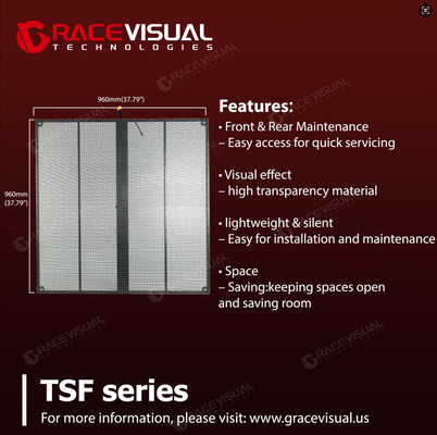 TSF Series Cutting-edge Transparent LED Screen For High-resolution Content Display (ТСФ серия передовые прозрачные светодиодные экраны для высокорезолюционного отображения контента)