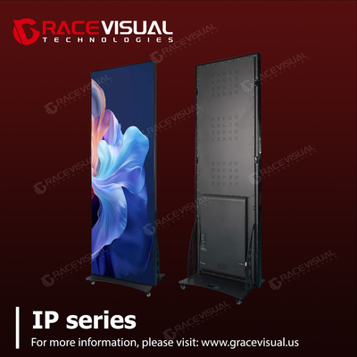 IP Series P2.5 640×1920мм Внутренний светодиодный плакат дисплей Универсальное решение для дисплея с 16 битным серым масштабом и мобильной колесной базой
