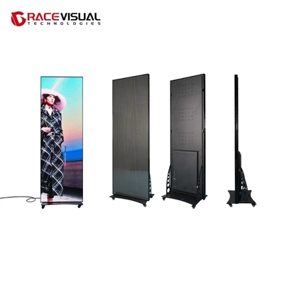 WIFI Control-3840 Hz Высокая скорость освещения-P 2,5 мм IPoster-Wheel Base-Bracket Standing-Indoor LED Screen