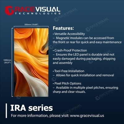 IRA Series P3.91 Indoor Rental LED Display - 500×1000мм полноцветная панель с высокой частотой обновления 7680 Гц для безупречной визуальной производительности на сцене и на мероприятиях