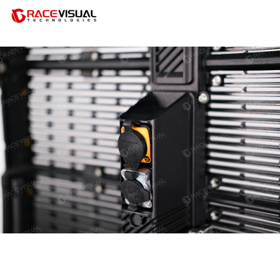 Прозрачный арендный светодиодный дисплей серии TSR P3.9-7.8 с частотой 7680 Hz и 5000 нит для аренды бизнеса или мероприятий.