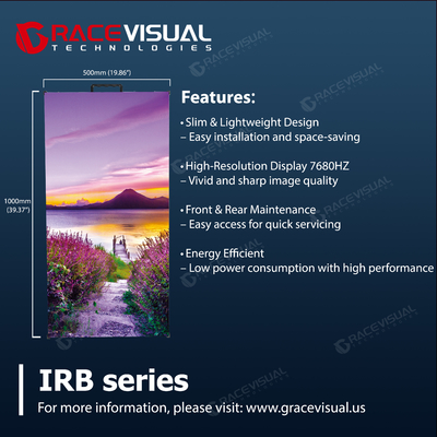 Светодиодный дисплей IRB Series P2.6 Professional - Высокопроизводительное решение для аренды с частотой обновления 7680 Гц | Модульная панель 500x1000 мм | Яркость 600 нит